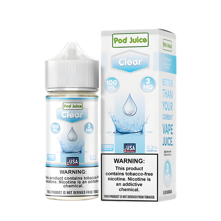 Pod Juice Freebase Vape Juice 0 Mg 100 Ml Clear