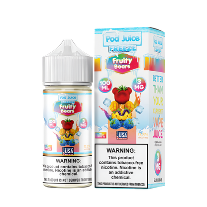 Pod Juice Freeze Freebase Vape Juice 0 Mg 100 Ml Fruity Bears Freeze