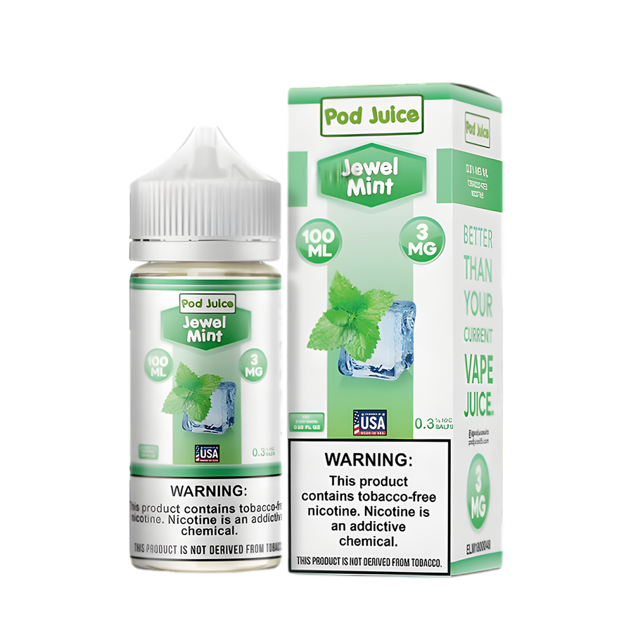 Pod Juice Freebase Vape Juice 0 Mg Jewel Mint 