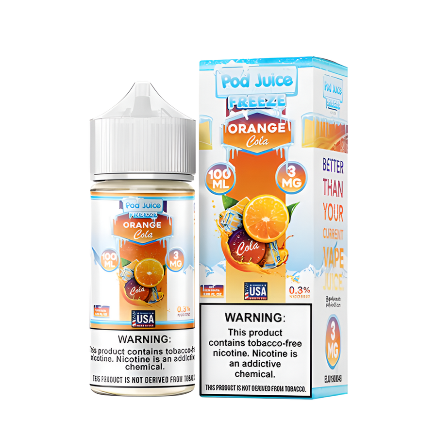 Pod Juice Freeze Freebase Vape Juice 0 Mg 100 Ml Orange Cola Freeze