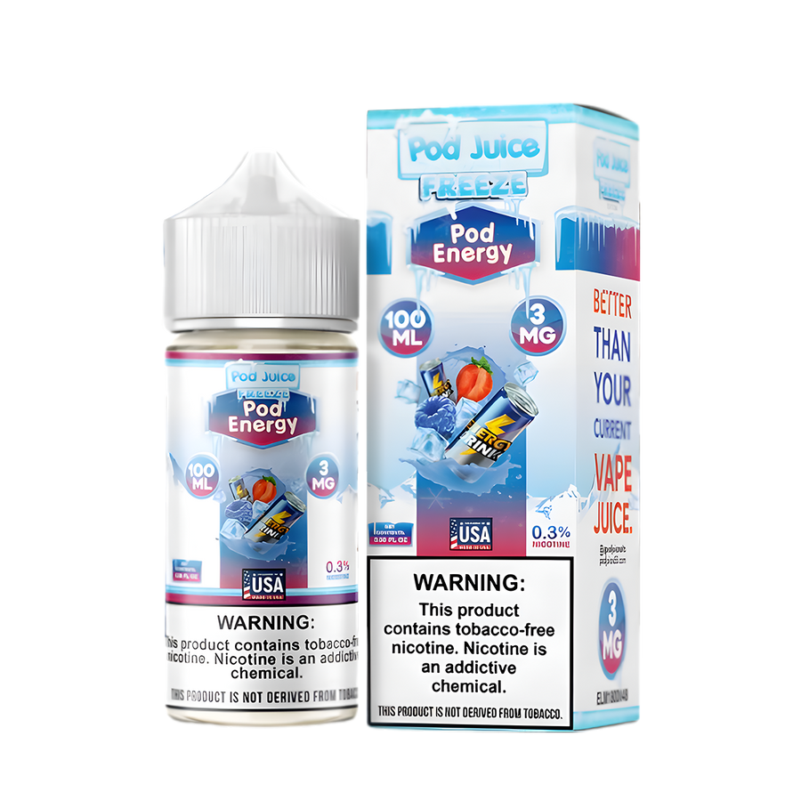 Pod Juice Freeze Freebase Vape Juice 0 Mg 100 Ml Pod Energy Freeze