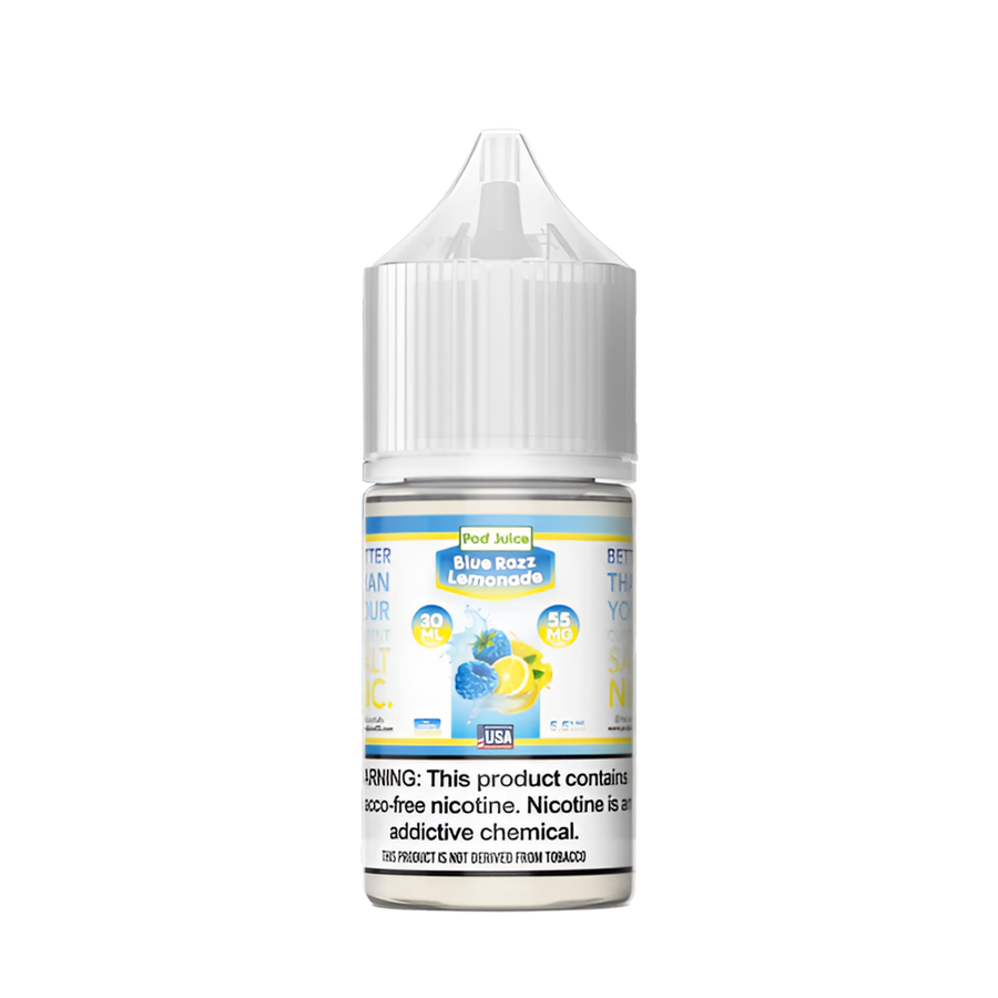 Pod Juice Salt Nicotine Vape Juice 35 Mg Blue Razz Lemonade 