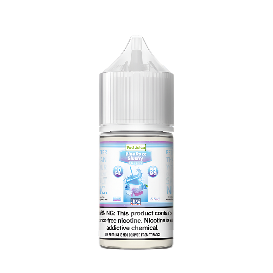 Pod Juice Salt Nicotine Vape Juice 35 Mg Blue Razz Slushy 