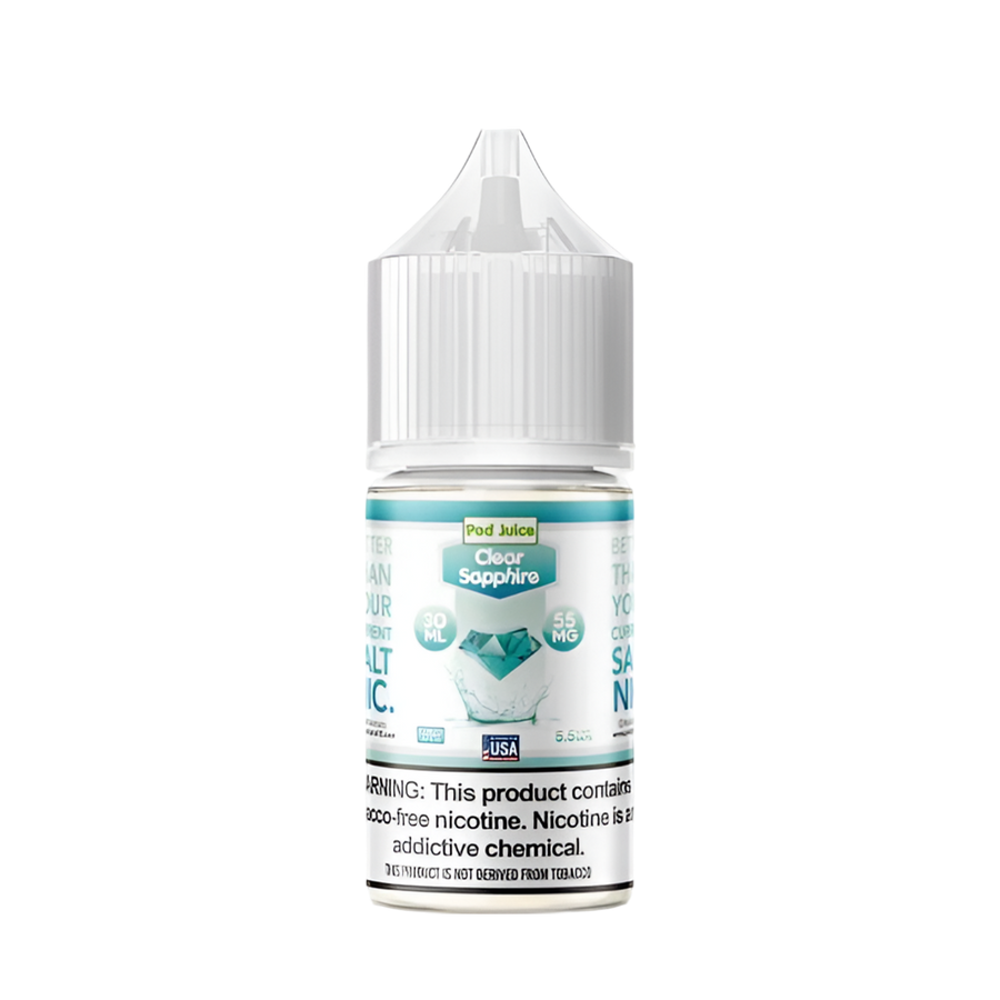 Pod Juice Salt Nicotine Vape Juice 35 Mg Clear Sapphire 