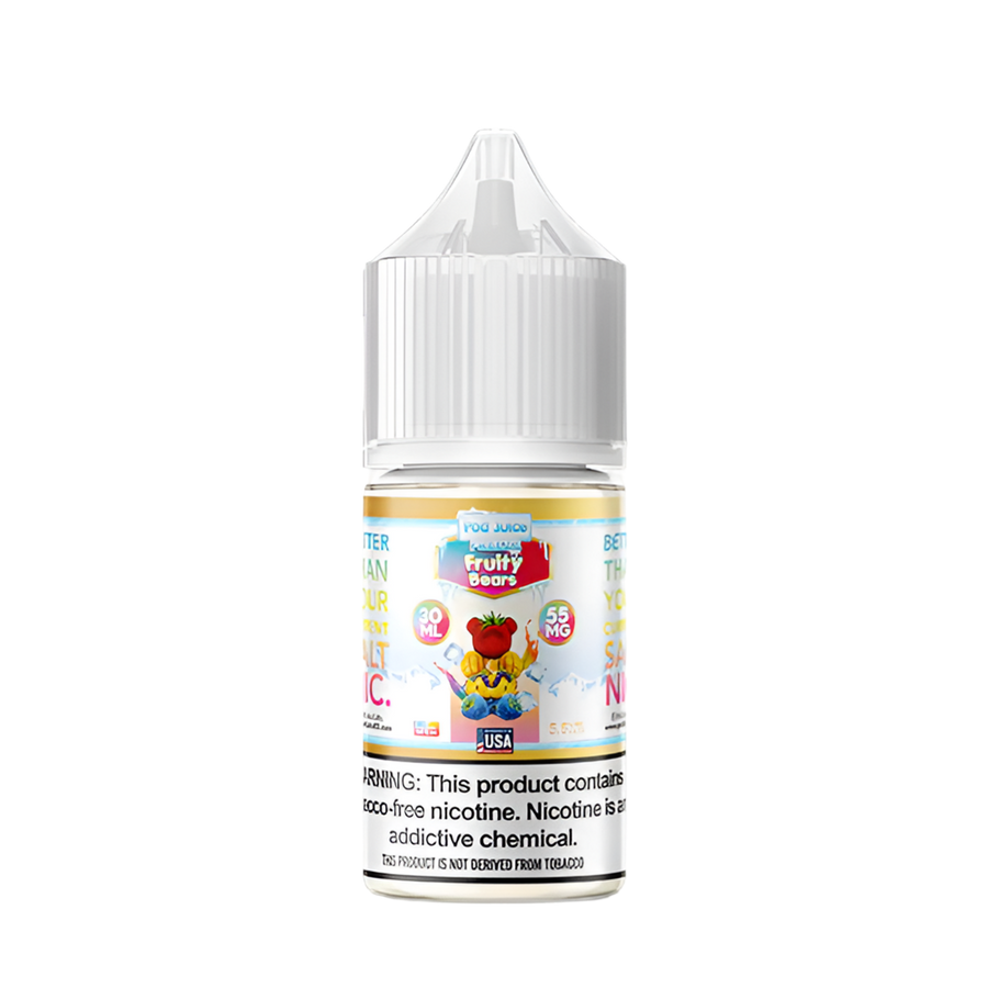 Pod Juice Freeze Salt Nicotine Vape Juice 55 Mg 30 Ml Fruity Bears Freeze