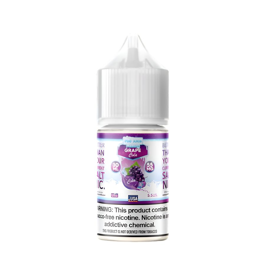 Pod Juice Freeze Salt Nicotine Vape Juice 35 Mg 30 Ml Grape Cola Freeze