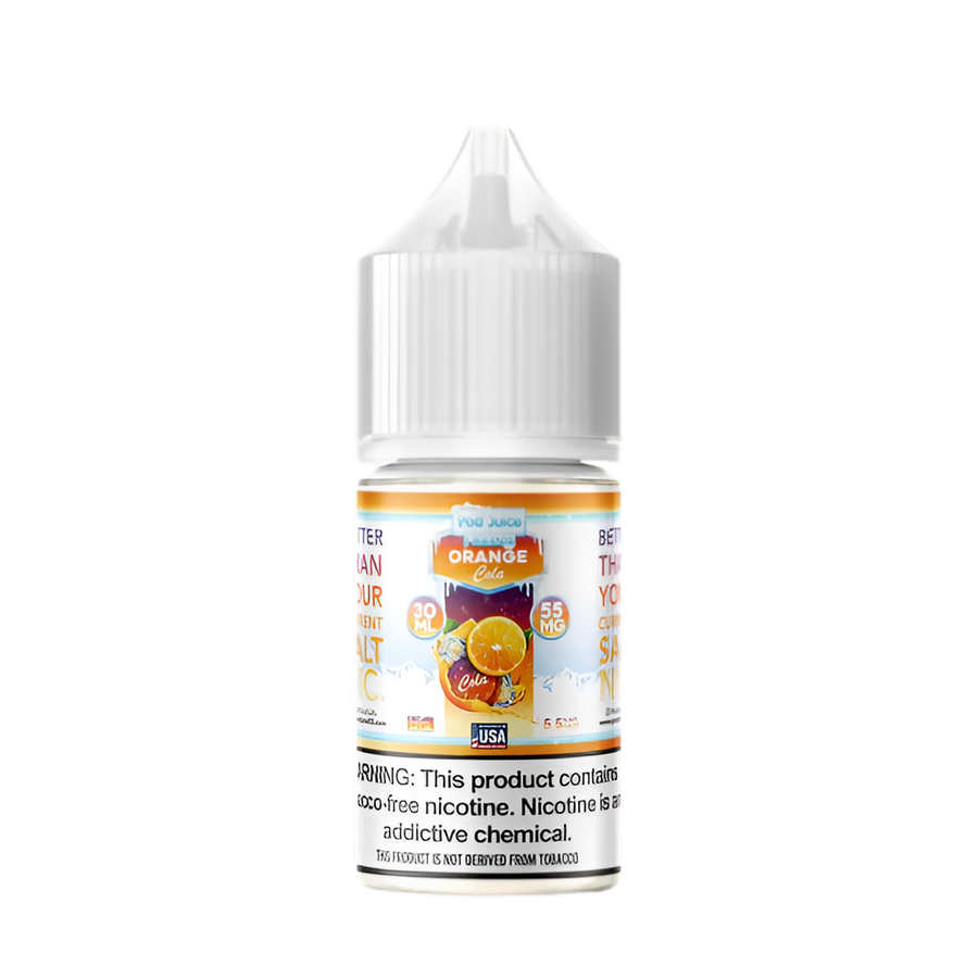 Pod Juice Freeze Salt Nicotine Vape Juice 35 Mg 30 Ml Orange Cola Freeze