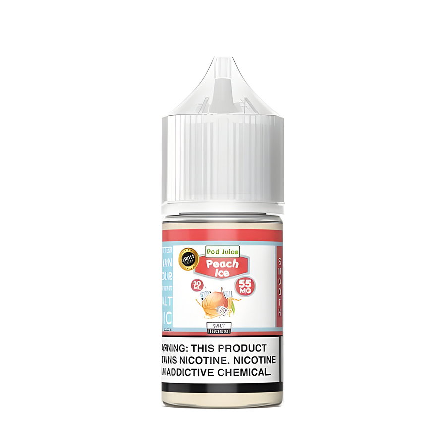 Pod Juice Salt Nicotine Vape Juice 35 Mg Peach Ice 