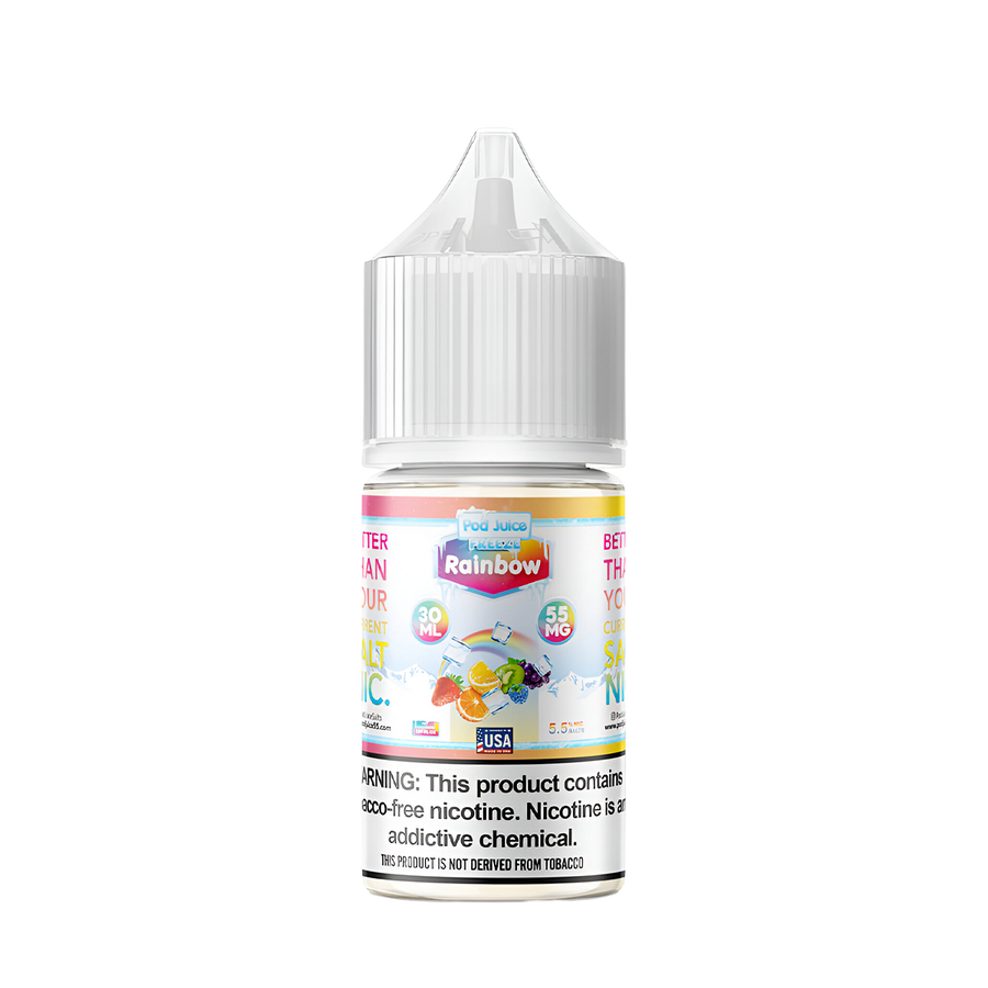 Pod Juice Freeze Salt Nicotine Vape Juice 35 Mg Rainbow Freeze 