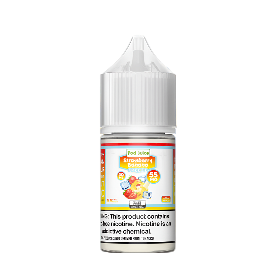 Pod Juice Freeze Salt Nicotine Vape Juice 35 Mg 30 Ml Strawberry Banana Freeze