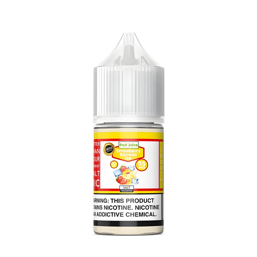 Pod Juice Salt Nicotine Vape Juice 35 Mg Strawberry Banana Ice 