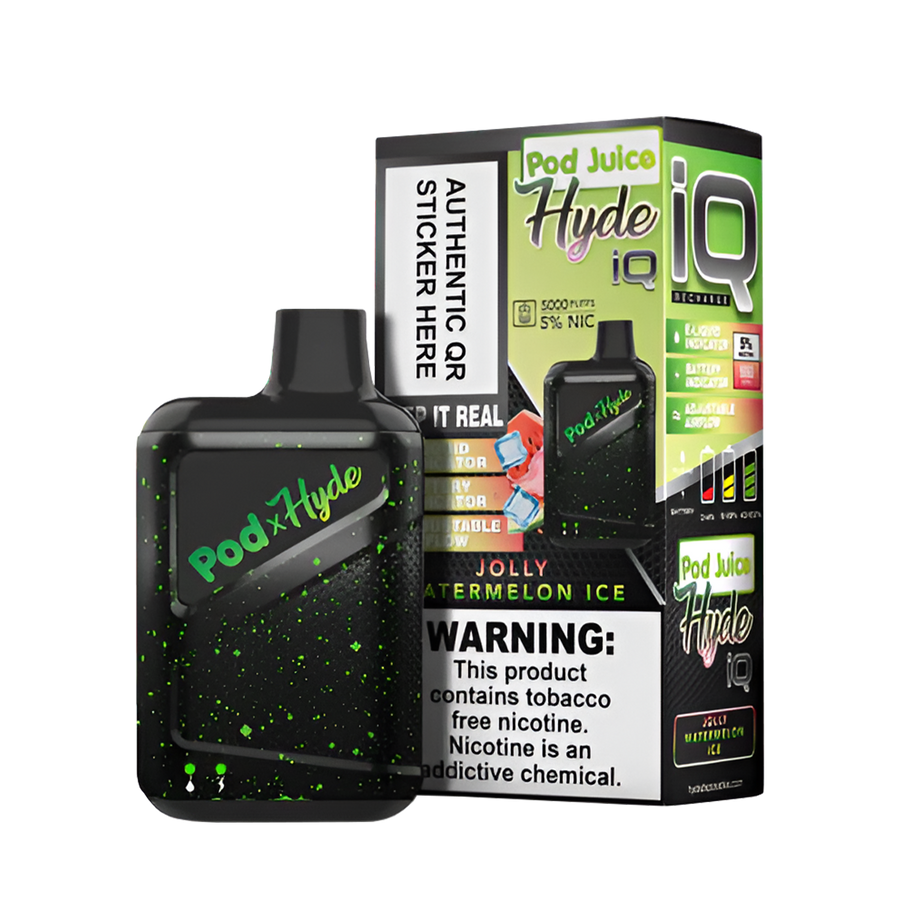 Pod Juice x Hyde IQ Disposable Vape Jolly Watermelon Ice  