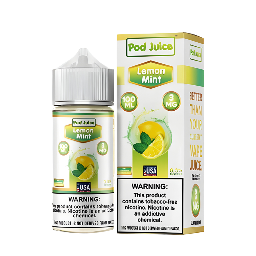 Pod Juice x Hyde Freebase Vape Juice 0 Mg Lemon Mint 