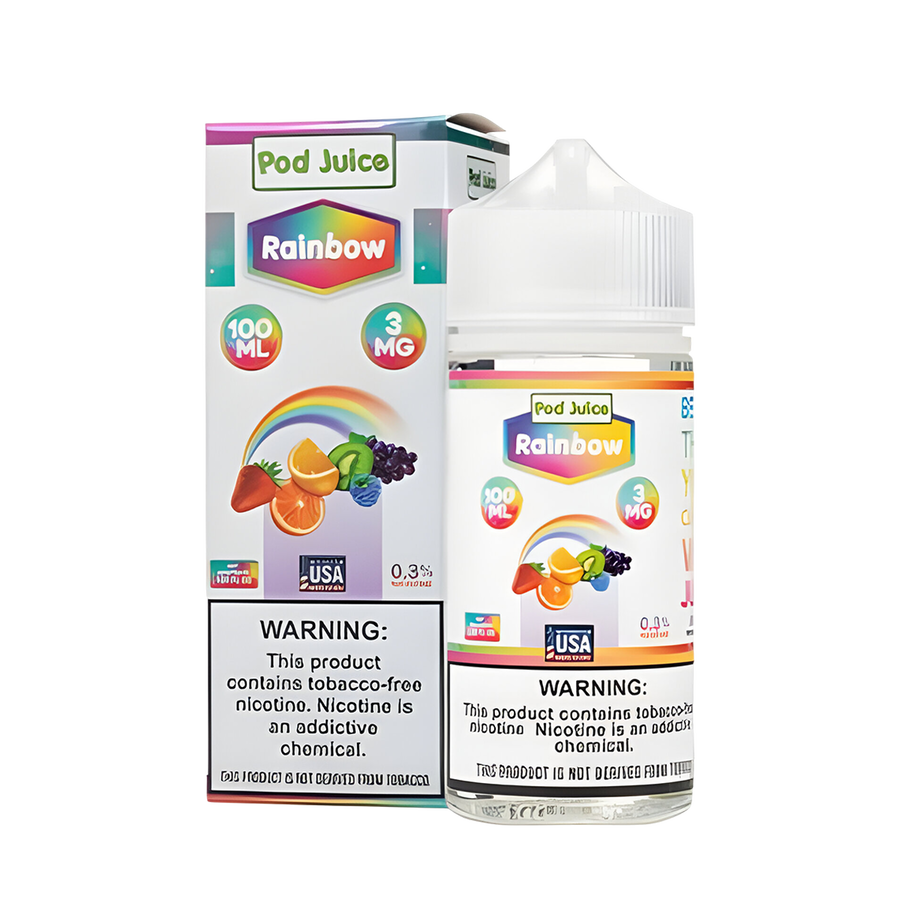 Pod Juice x Hyde Freebase Vape Juice 0 Mg Rainbow 