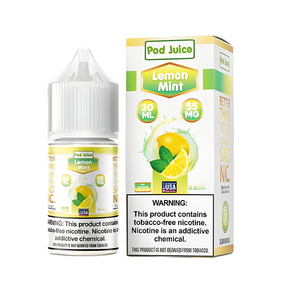 Pod Juice x Hyde Salt Nicotine Vape Juice 35 Mg 30 Ml Lemon Mint