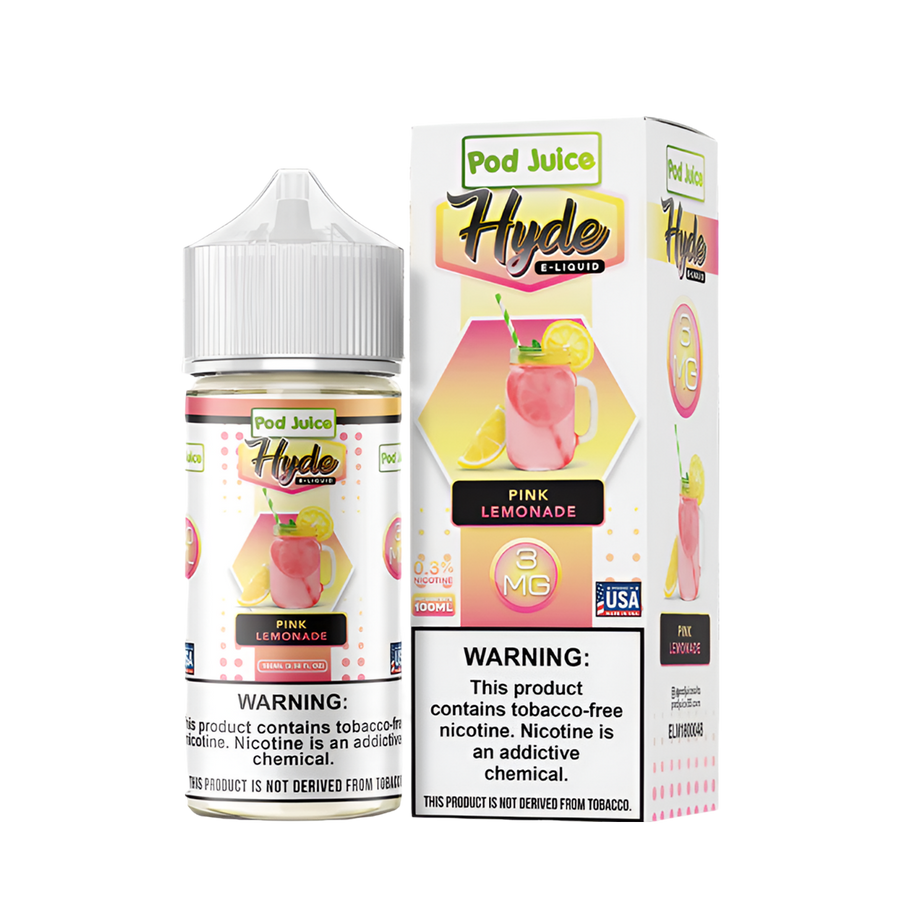 Pod Juice x Hyde Freebase Vape Juice 0 Mg Pink Lemonade 