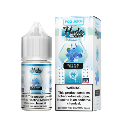 Pod Juice x Hyde Salt Nicotine Vape Juice 35 Mg 30 Ml Jewel Blue Razz Freeze