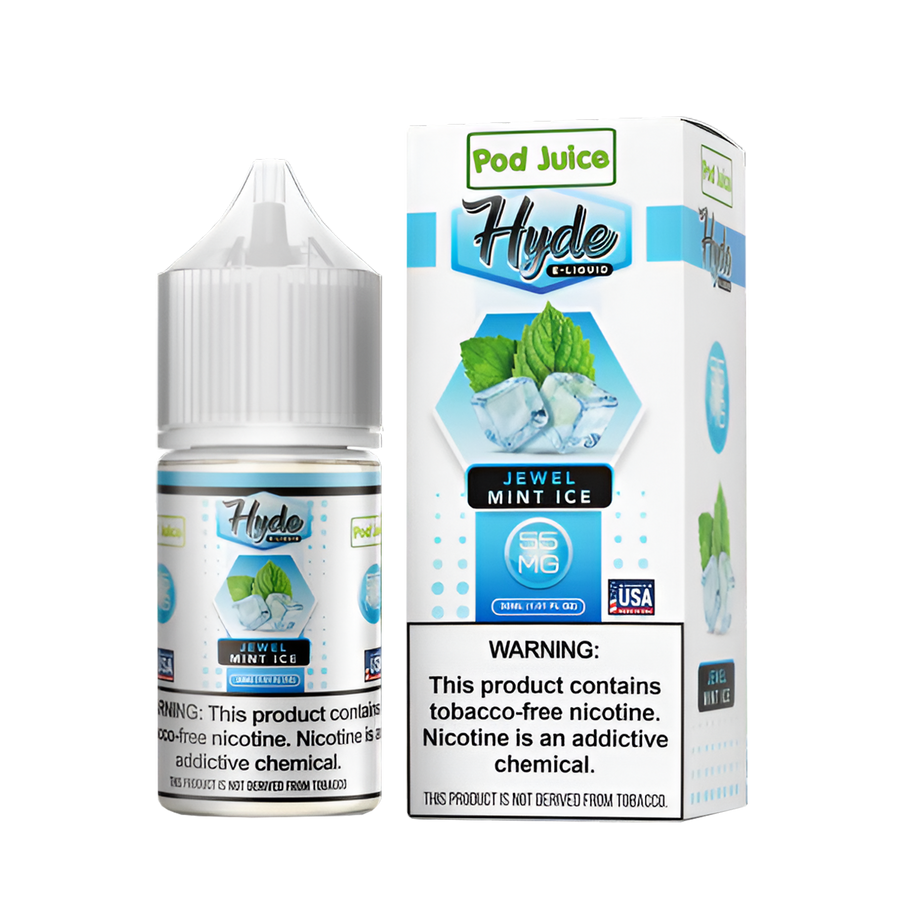 Pod Juice x Hyde Salt Nicotine Vape Juice 35 Mg Jewel Mint Ice 