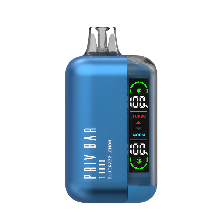 Priv Bar Turbo 15K Disposable Vape Blue Razz Lemon  