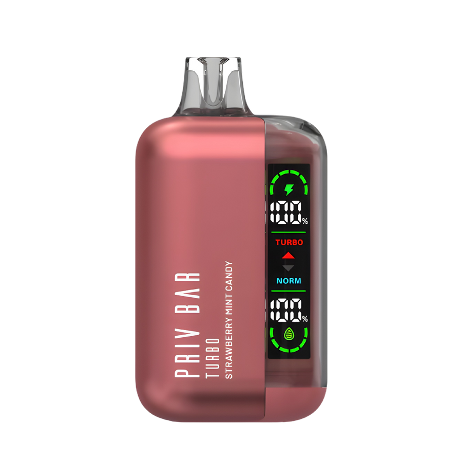 Priv Bar Turbo 15K Disposable Vape Strawberry Mint Candy  