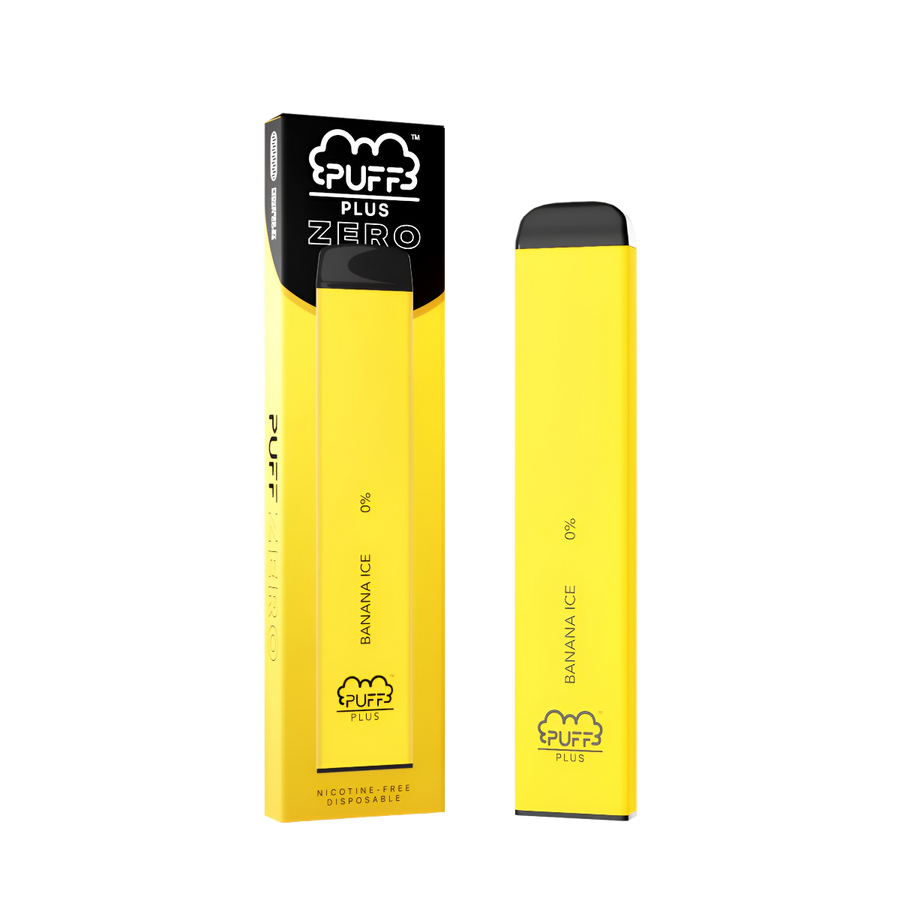 Puff Bar Plus Zero Nicotine Disposable Vape Banana Ice  