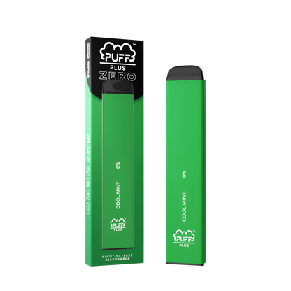 Puff Bar Plus Zero Nicotine Disposable Vape Cool Mint  