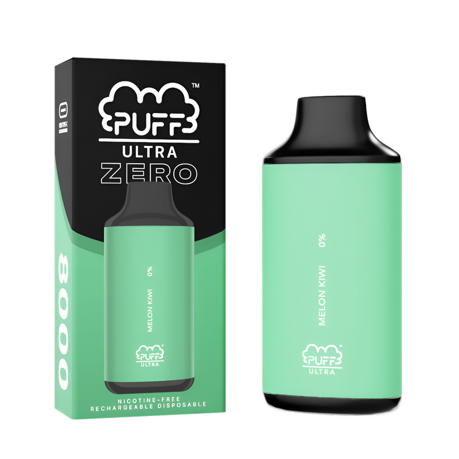 Puff Bar Ultra Zero 8000 Nicotine Disposable Vape Melon Kiwi  