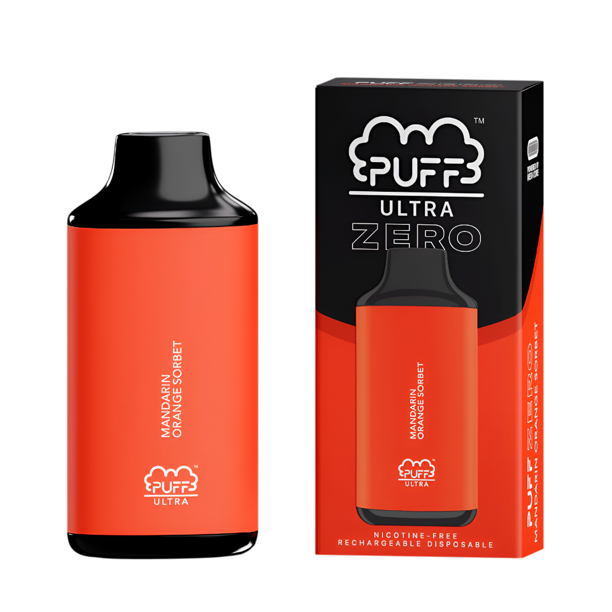 Puff Bar Ultra Zero 8000 Nicotine Disposable Vape Orange Mandarin Sorbet  