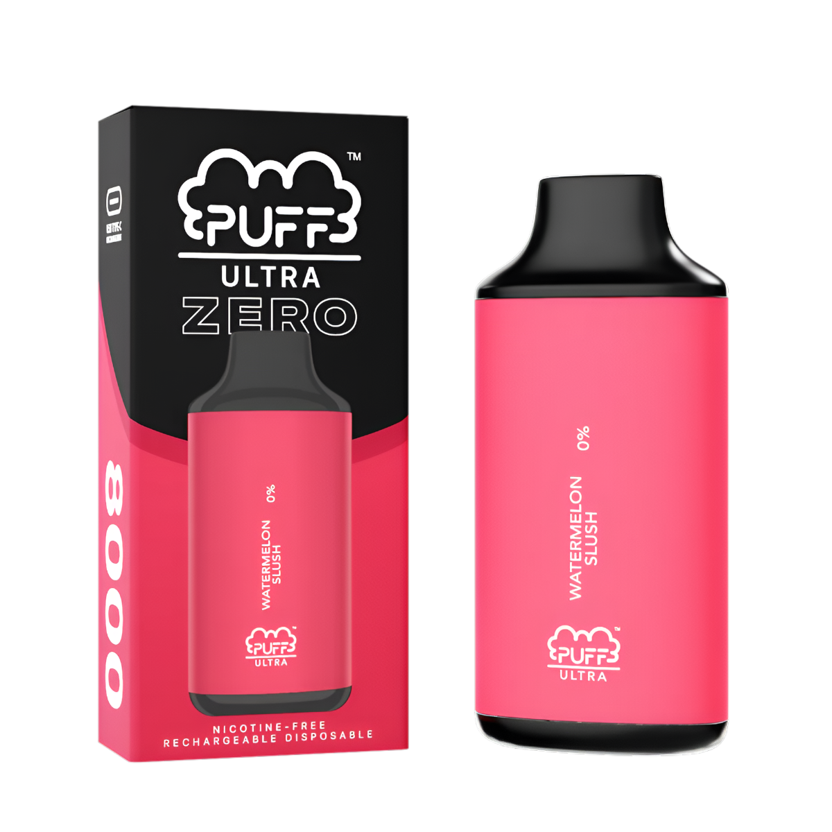 Puff Bar Ultra Zero 8000 Nicotine Disposable Vape Watermelon Slush  