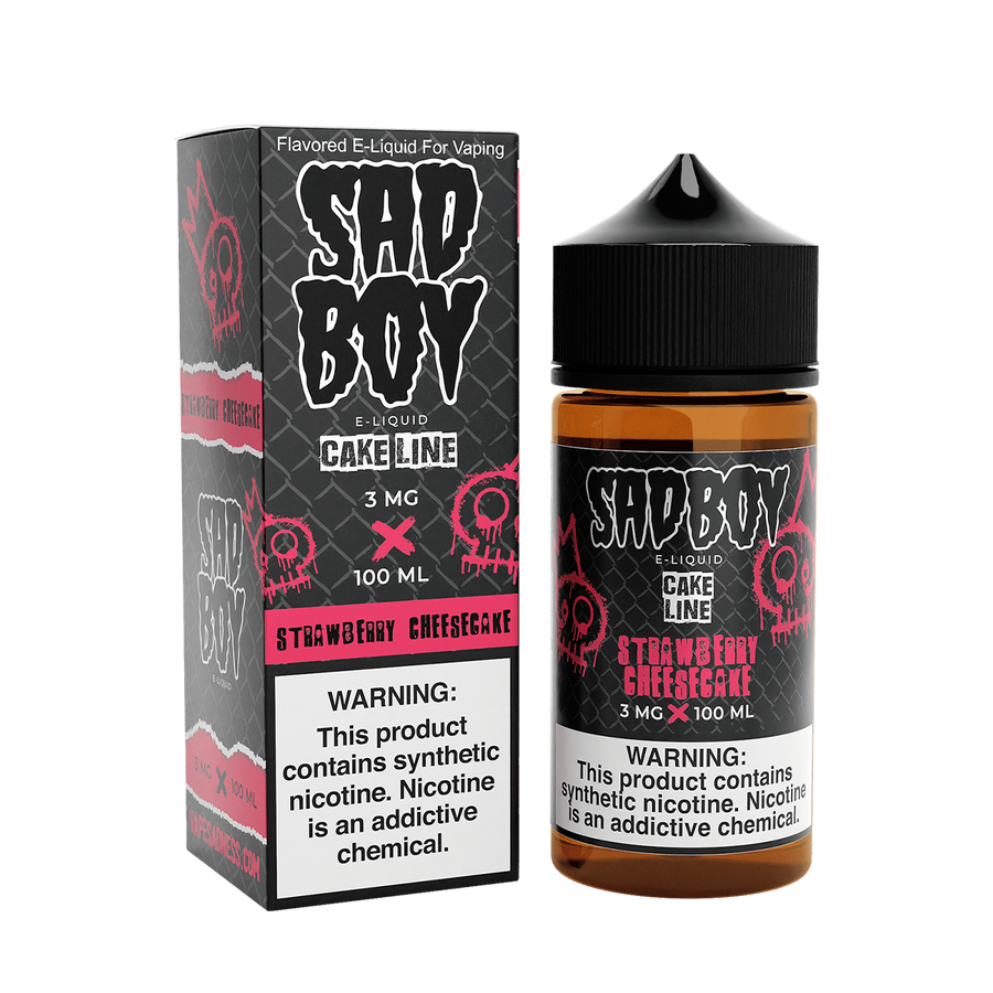 Sadboy TF Freebase Vape Juice 0 Mg 100 Ml Cake Line / Strawberry Cheesecake