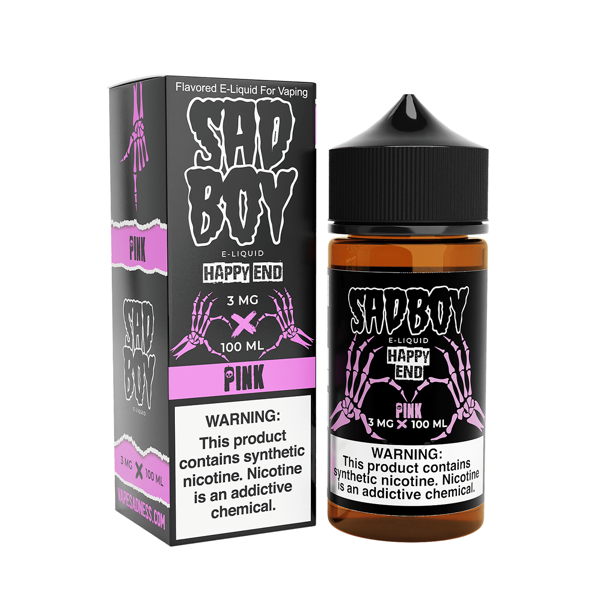 Sadboy TF Freebase Vape Juice 0 Mg 100 Ml Happy end / Pink