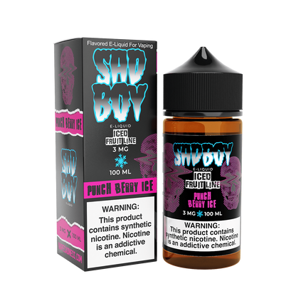 Sadboy TF Freebase Vape Juice 0 Mg Iced Fruit Line / Punch Berry Ice 