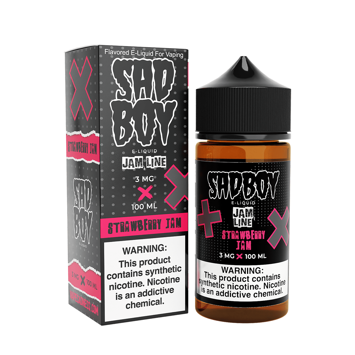 Sadboy TF Freebase Vape Juice 0 Mg 100 Ml Jam Line / Strawberry Jam