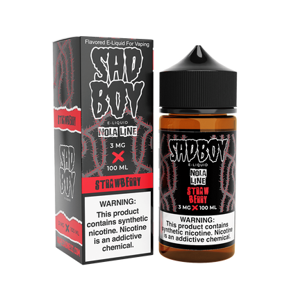 Sadboy TF Freebase Vape Juice 0 Mg Nola Line / Strawberry 