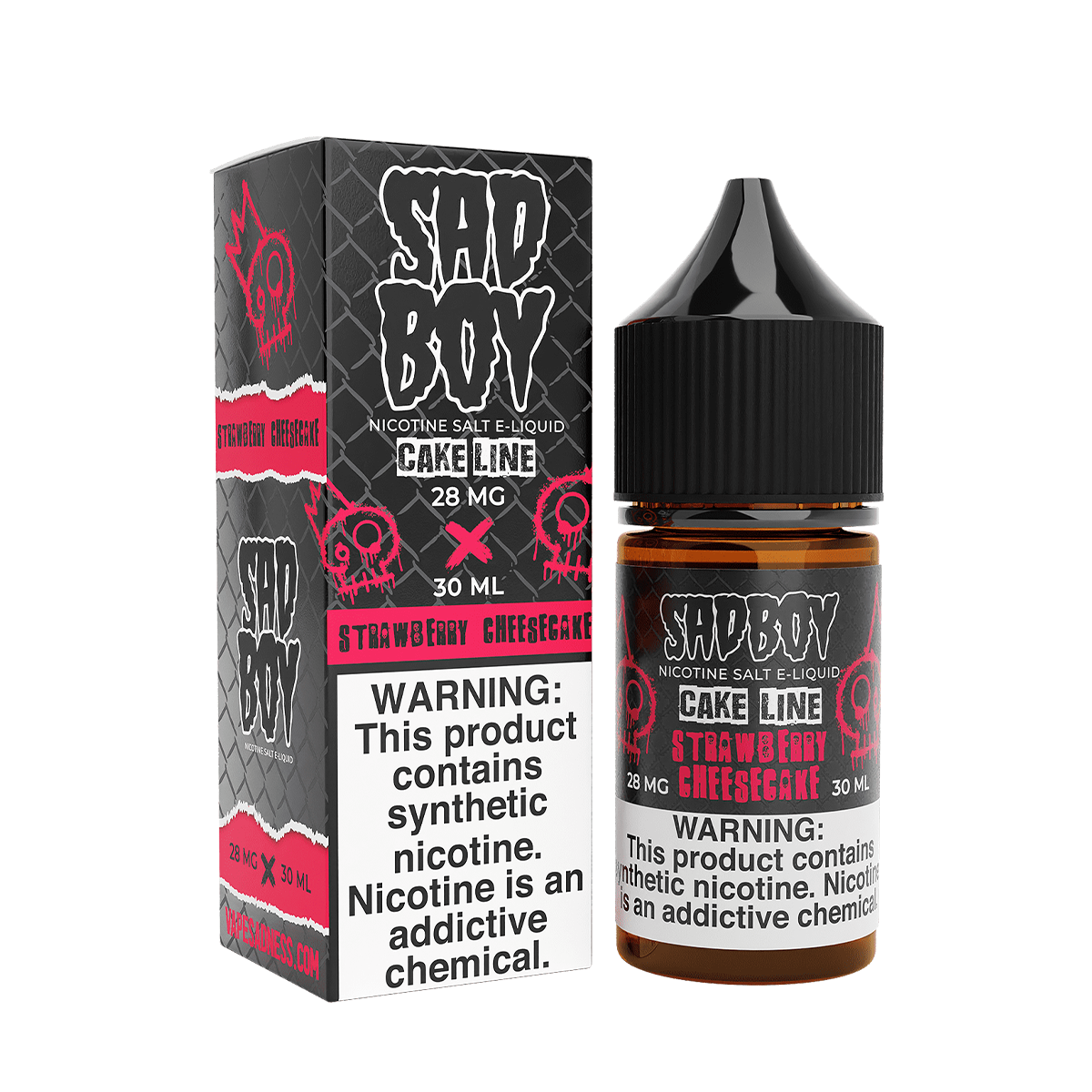 Sadboy TF Salt Nicotine Vape Juice 28 Mg 30 Ml Cake Line / Strawberry Cheesecake