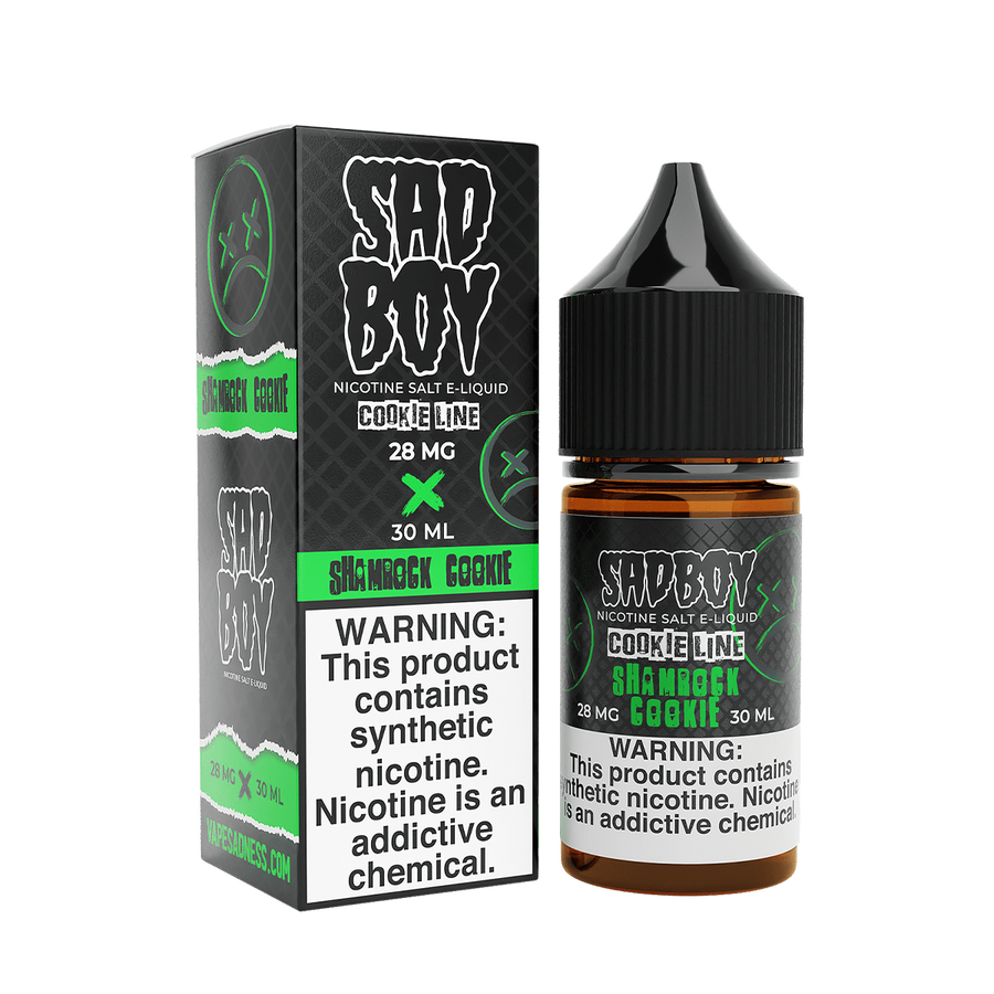 Sadboy TF Salt Nicotine Vape Juice 28 Mg Cookie Line / Shamrock Cookie 