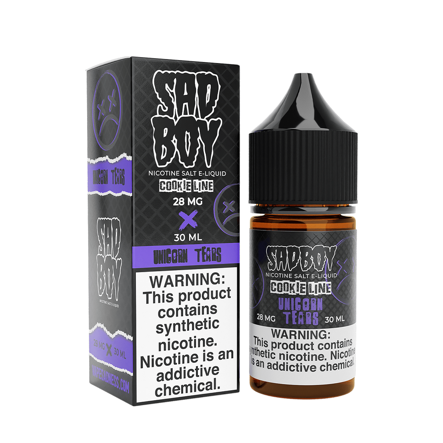 Sadboy TF Salt Nicotine Vape Juice 28 Mg Cookie Line / Unicorn Tears 