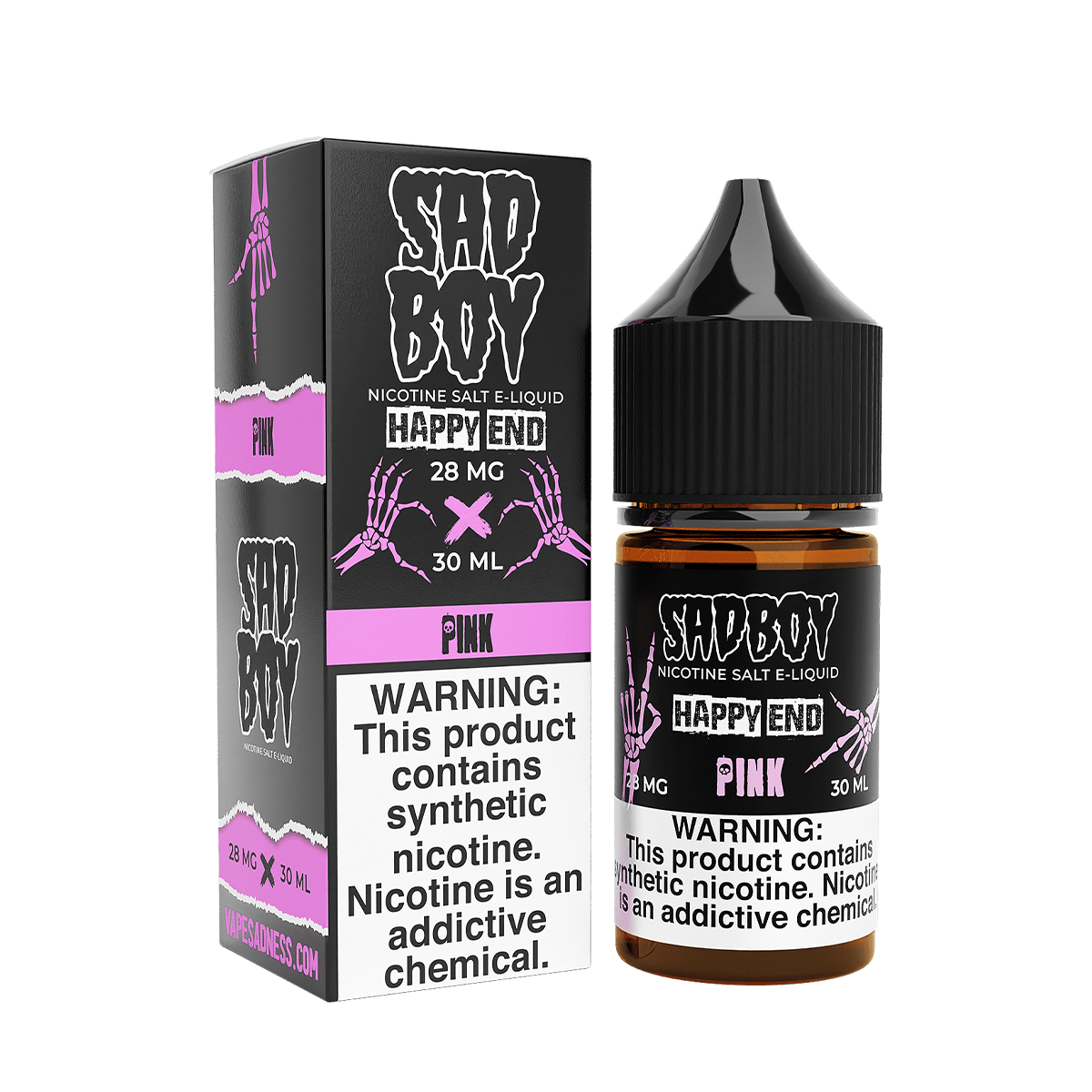 Sadboy TF Salt Nicotine Vape Juice 28 Mg 30 Ml Happy End / Pink