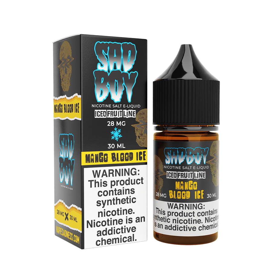 Sadboy TF Salt Nicotine Vape Juice 28 Mg Iced Fruit Line / Mango Blood Ice 