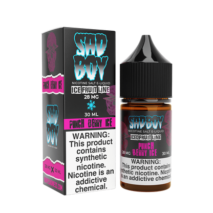 Sadboy TF Salt Nicotine Vape Juice 28 Mg Iced Fruit Line / Punch Berry Ice 