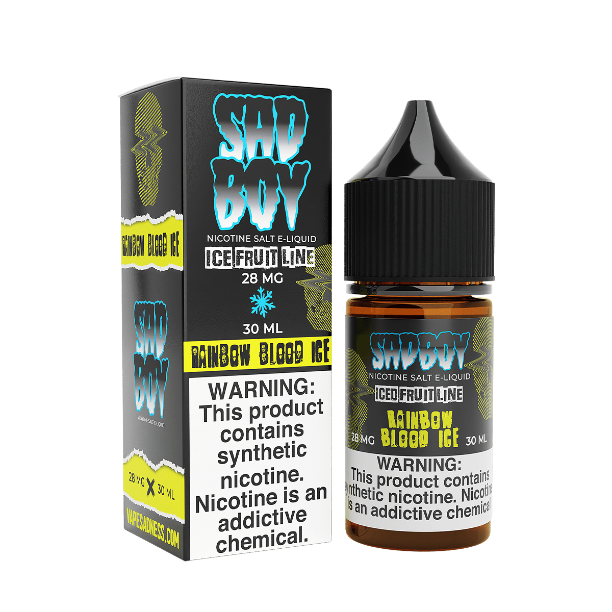 Sadboy TF Salt Nicotine Vape Juice 28 Mg 30 Ml Iced Fruit Line / Rainbow Blood Ice