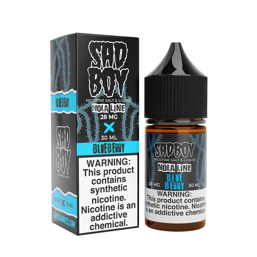 Sadboy TF Salt Nicotine Vape Juice 28 Mg Nola Line / Blueberry 