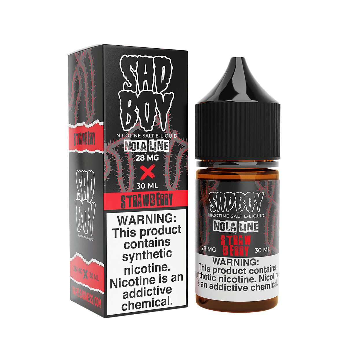 Sadboy TF Salt Nicotine Vape Juice 28 Mg 30 Ml Nola Line / Strawberry