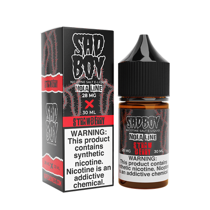 Sadboy TF Salt Nicotine Vape Juice 28 Mg Nola Line / Strawberry 