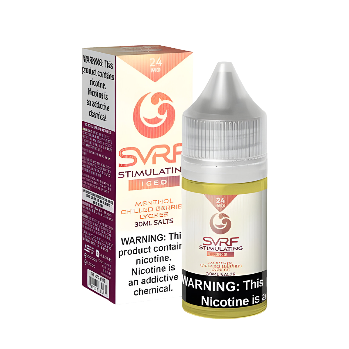 SVRF Salt Nicotine Vape Juice 24 Mg 30 Ml Stimulating Iced