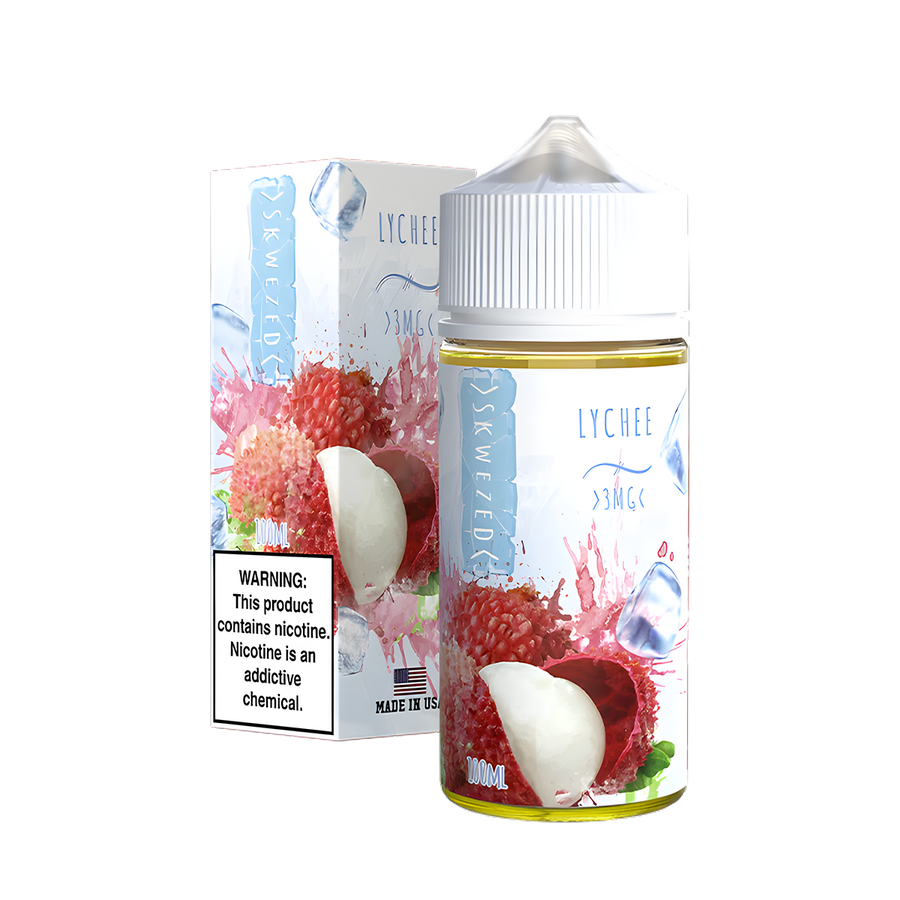 Skwezed Iced Freebase Vape juice 0 Mg Lychee Iced 