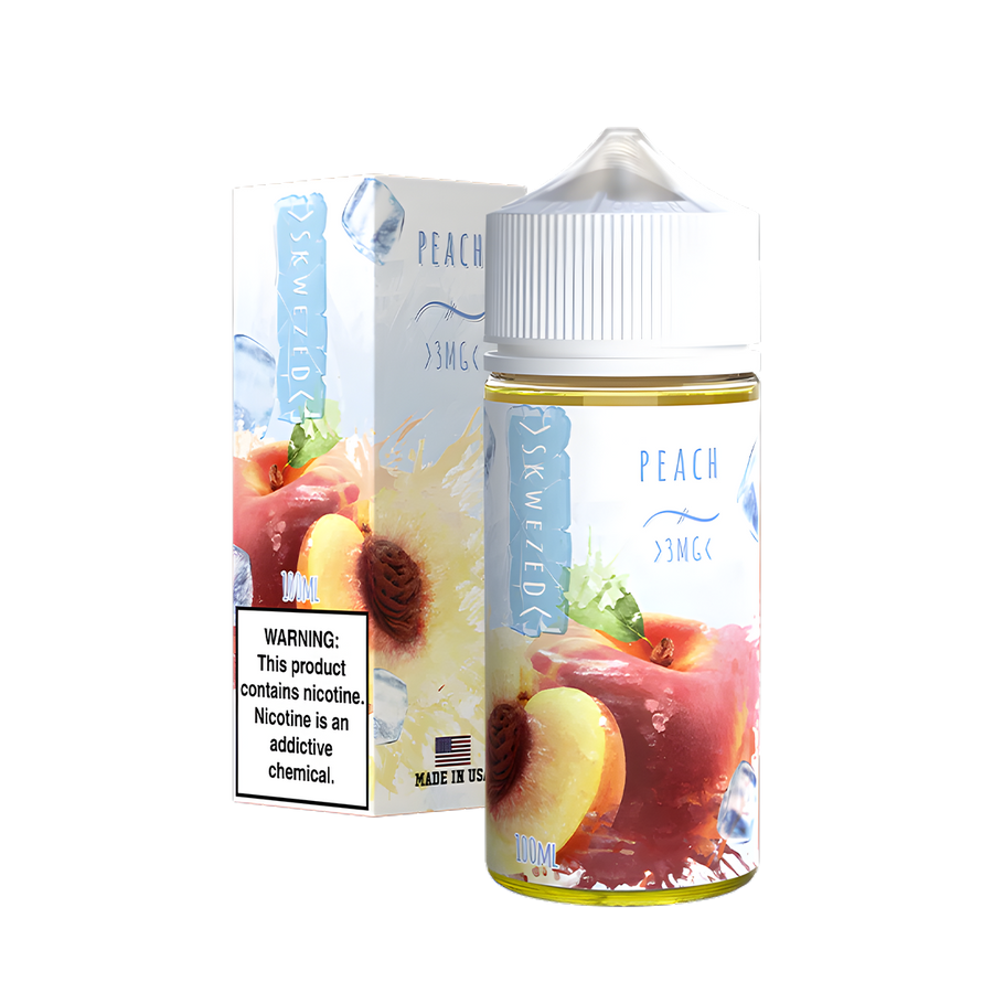 Skwezed Iced Freebase Vape juice 0 Mg 100 Ml Peach Iced