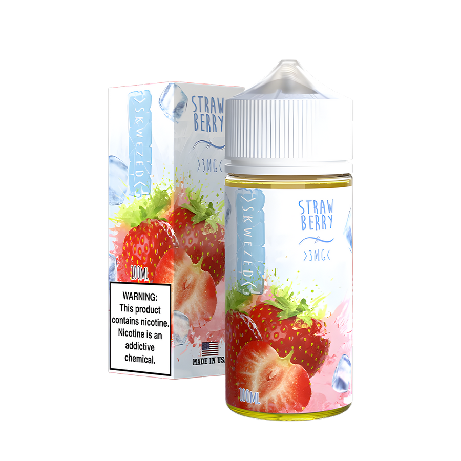 Skwezed Iced Freebase Vape juice 0 Mg Strawberry Iced 