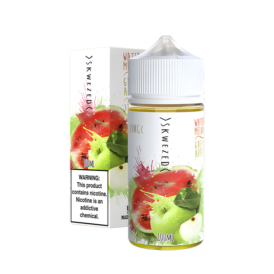 Skwezed freebase Vape juice 0 Mg 100 Ml Watermelon Green Apple