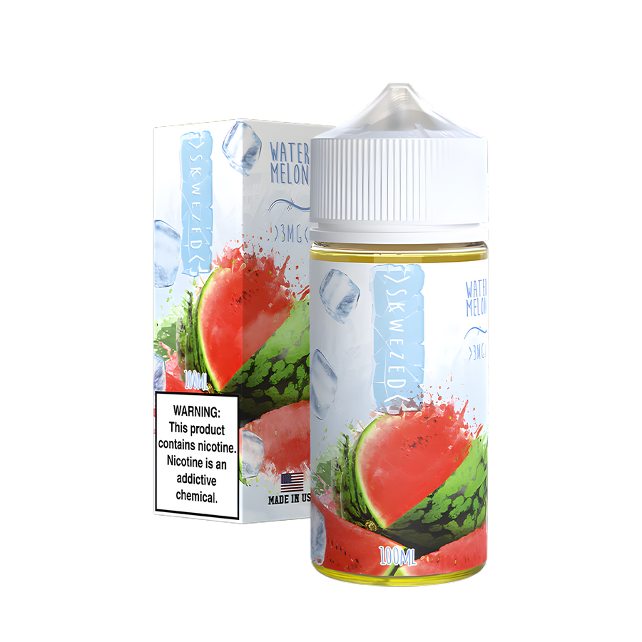 Skwezed Iced Freebase Vape juice 0 Mg 100 Ml Watermelon Iced